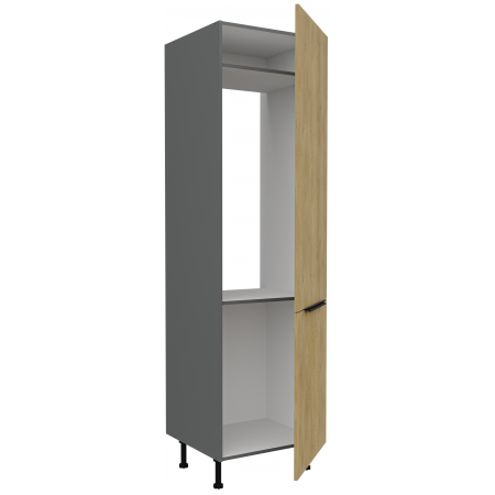 Zabudowa lodówki 60 cm CREMA dąb cremona / antracyt 60 LO-215 2F